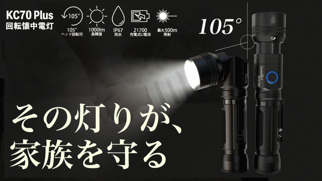 キービジュアル - Greensun Vietnam - ベトナム 進出支援 サービス KC70 Plus 回転懐中電灯
