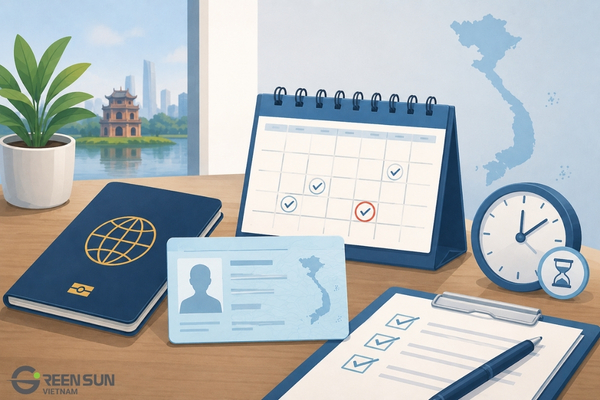 Residence card application Vietnam term