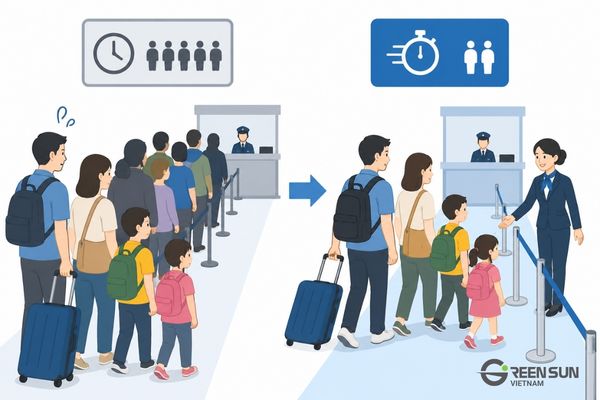 Utilize the fast track service to enter Vietnam smoothly with children