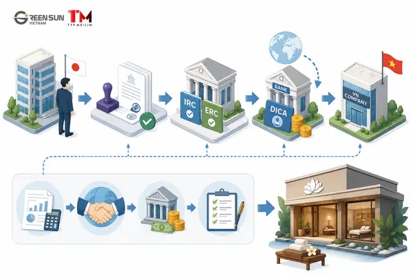 Steps to establish a 100% foreign-owned non-medical spa in Vietnam: Investment registration and operational compliance.